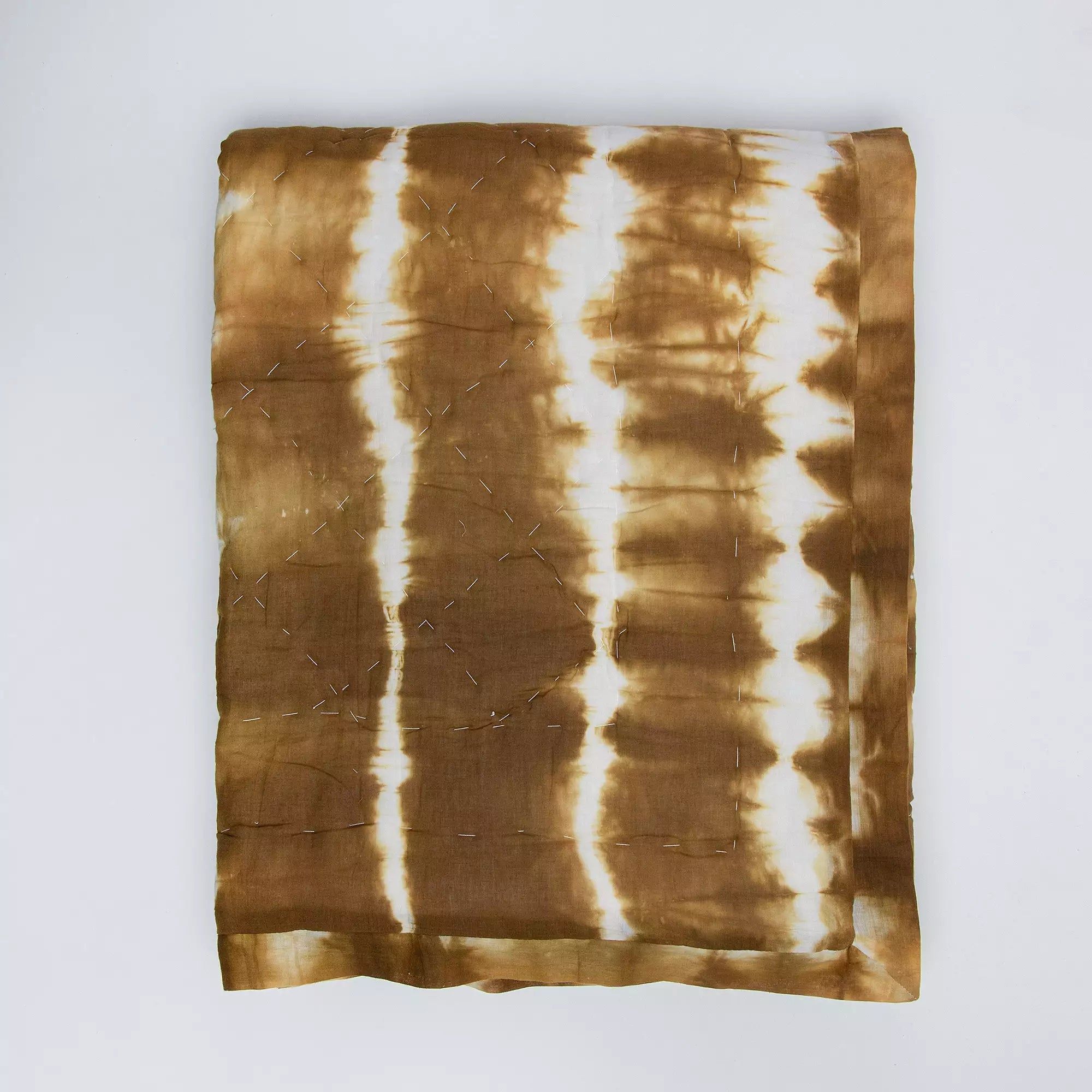 Brown Hand Dyed Reversible Cotton Jaipuri Baby Blanket 098